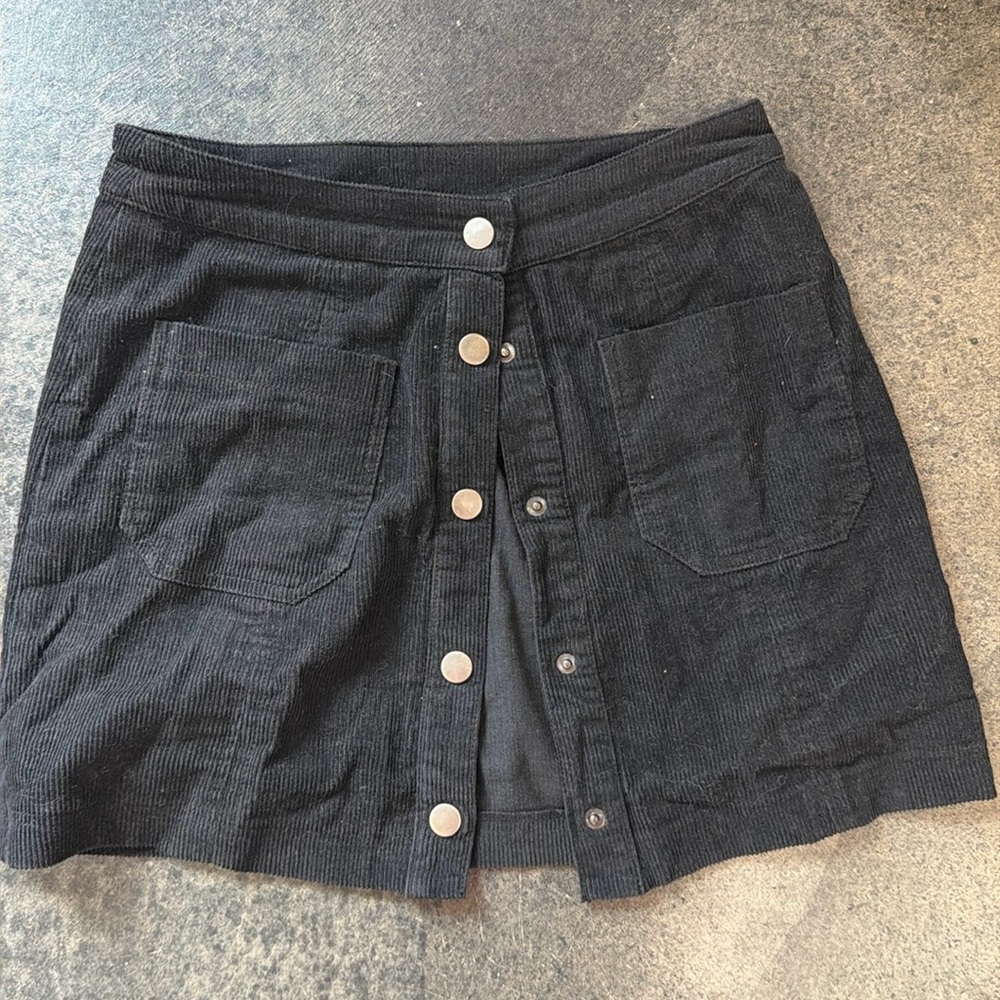 Black corduroy skirt